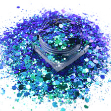 2020 powder puff cosmetic chameleon chunky glitter